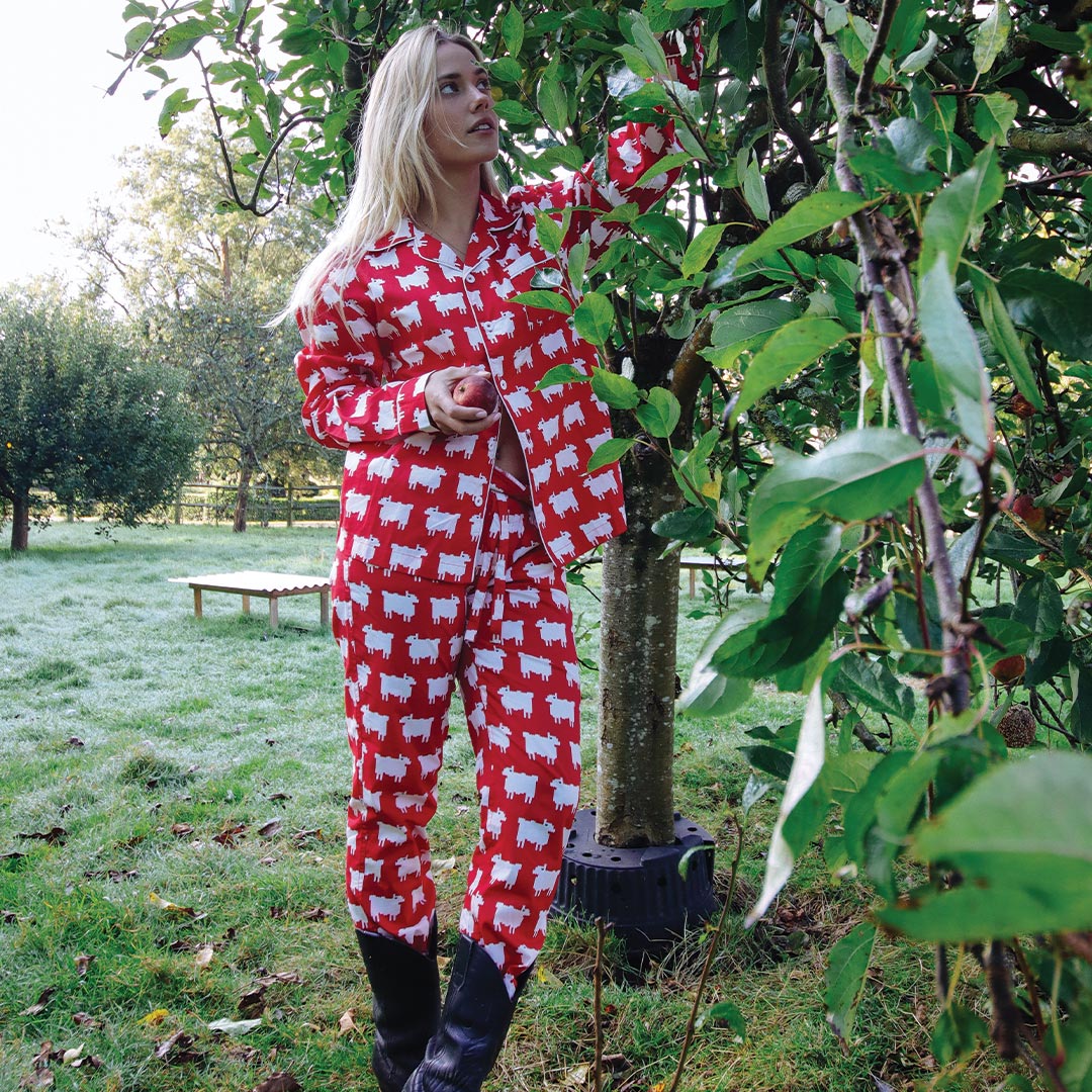 Sheep Cotton Lounge Set Diana Red