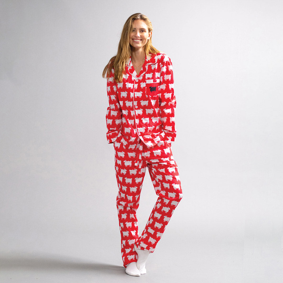 Sheep Cotton Lounge Set Diana Red